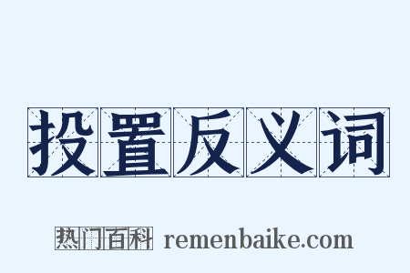 投置反义词是什么意思的图片